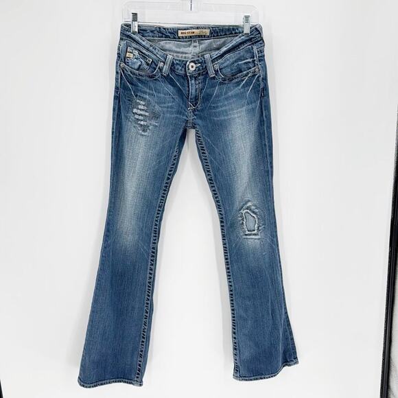Big Star sweet ultra low distressed flare bootcut western Y2K bohemian size 27 - Picture 1 of 10